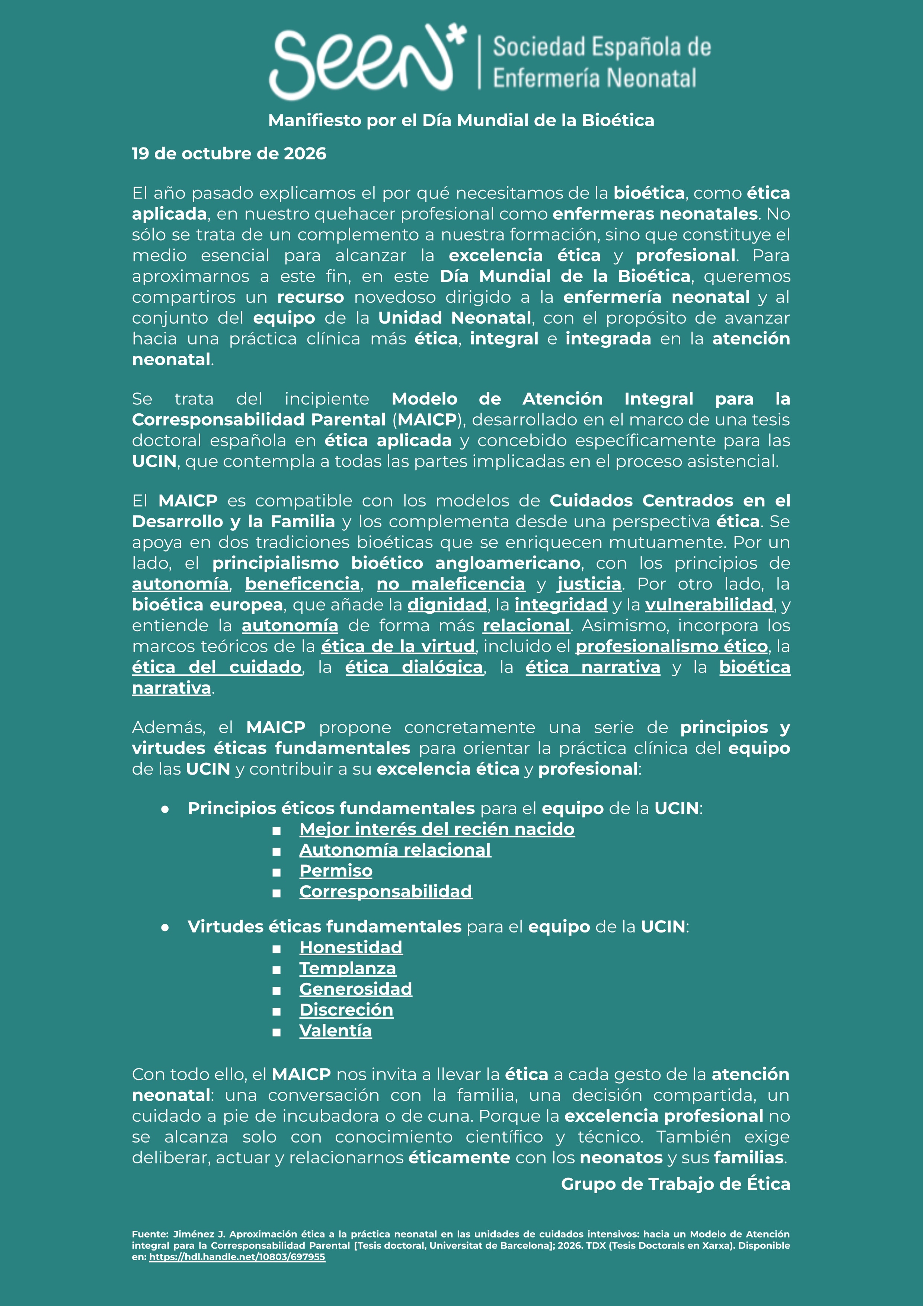 Día mundial de la bioética