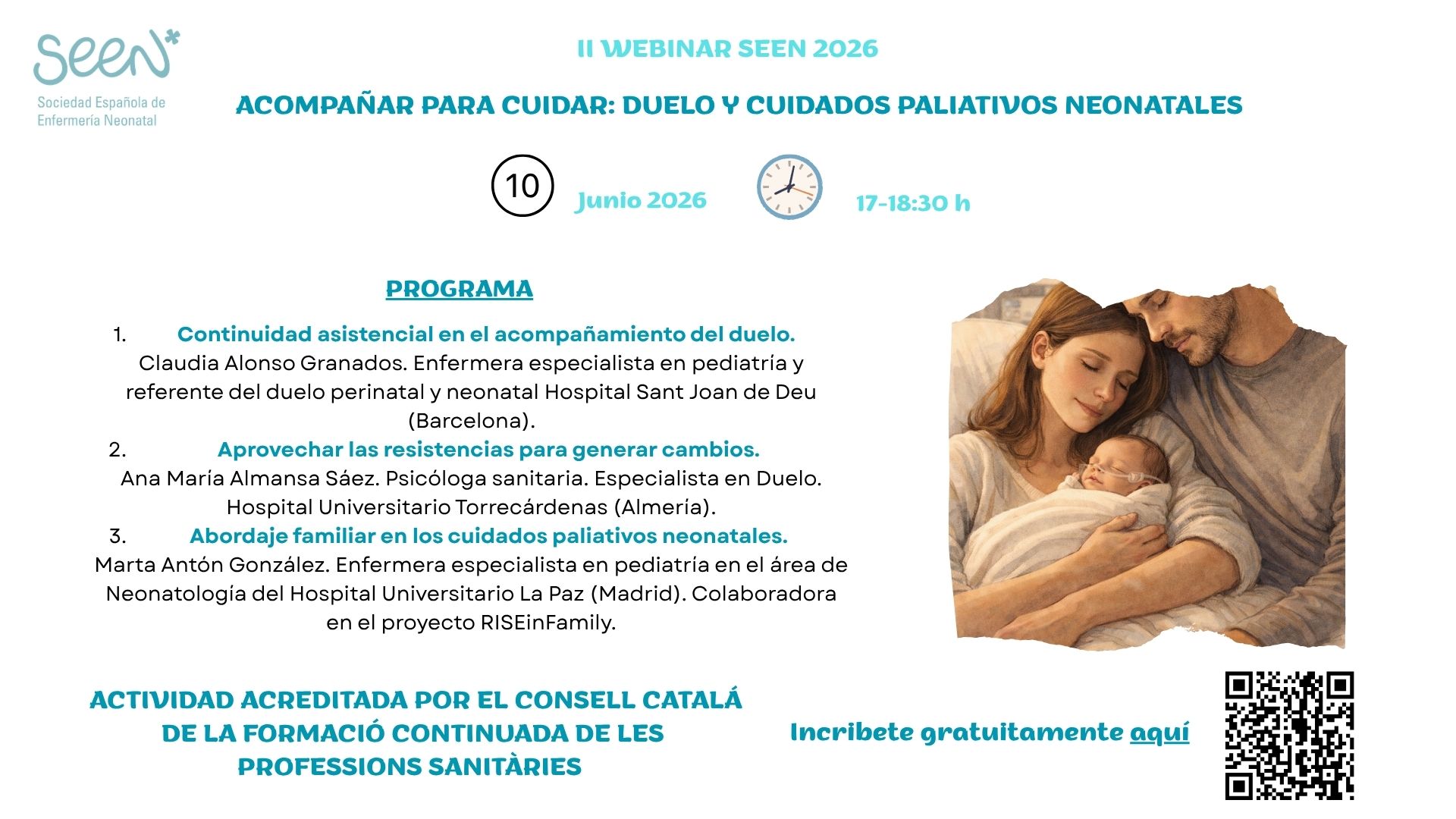 II Webinar SEEN 2026. Acompañar para cuidar: Duelo y cuidados paliativos neonatales
