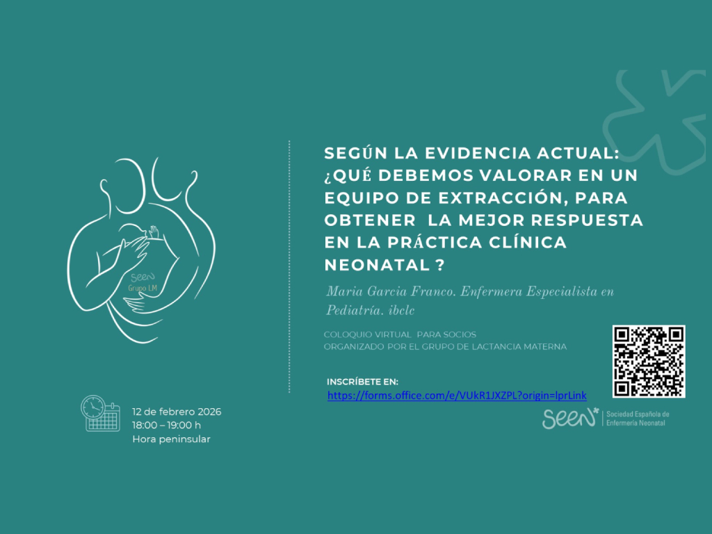 Coloquio Virtual para socios. Grupo de Trabajo Lactancia Materna de la SEEN