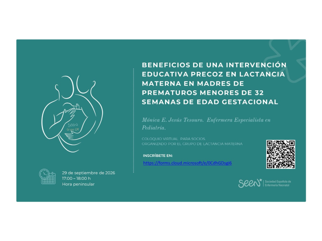 BENEFICIOS DE UNA INTERVENCIÓN EDUCATIVA PRECOZ EN LACTANCIA MATERNA EN MADRES DE PREMATUROS MENORES DE 32 SEMANAS DE EDAD GESTACIONAL