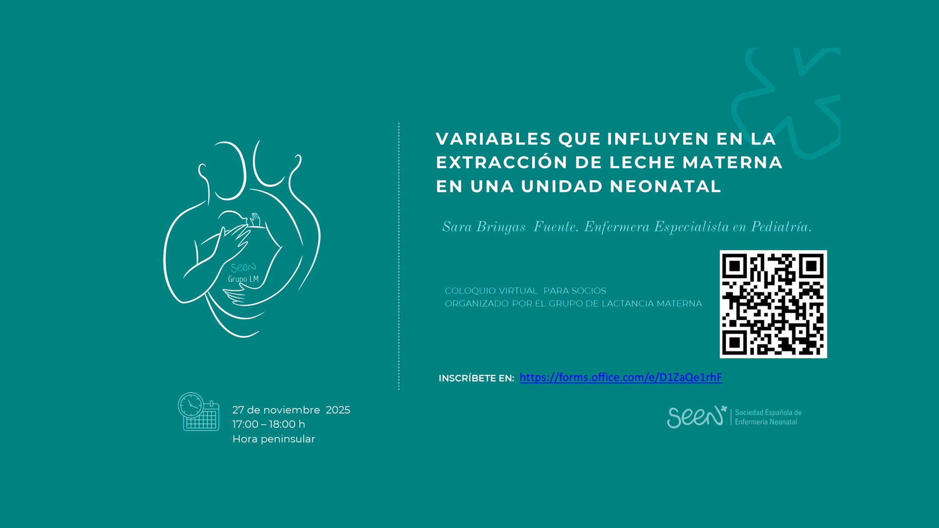 Coloquio Virtual para socios. Grupo de Trabajo Lactancia Materna de la SEEN