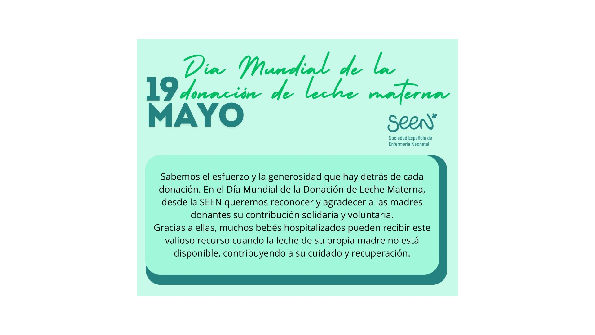 Día mundial de la donación de leche materna