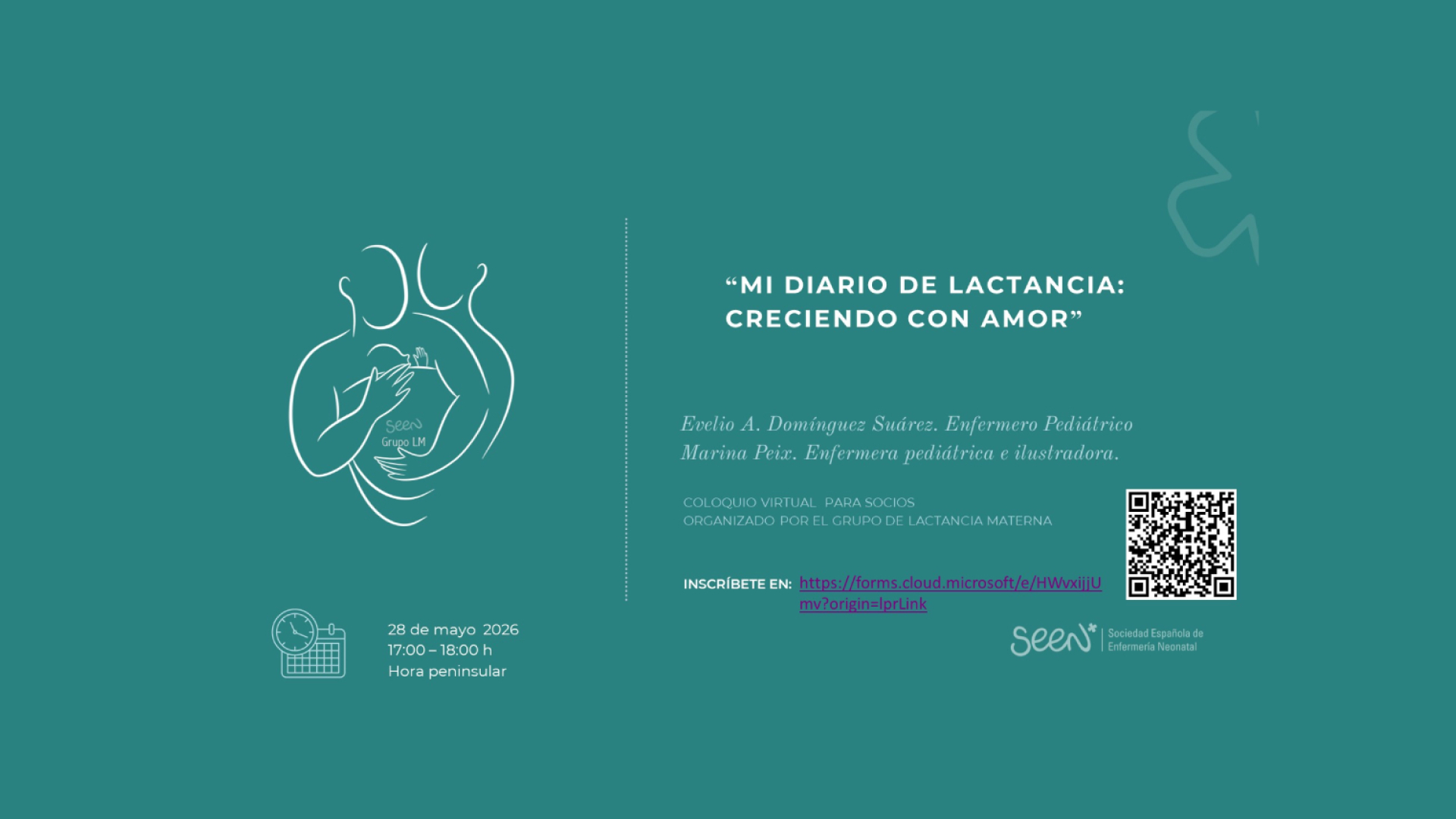 Coloquio Virtual para socios. Grupo de Trabajo Lactancia Materna de la SEEN