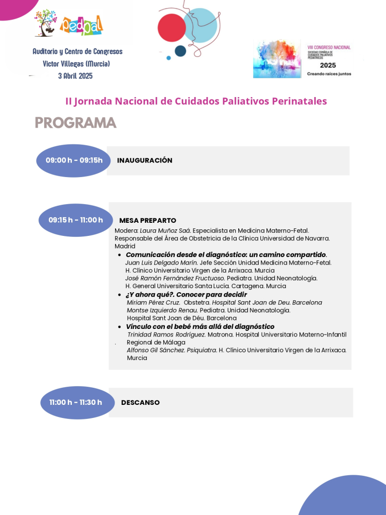 II Jornada Nacional de Cuidados Paliativos Perinatales